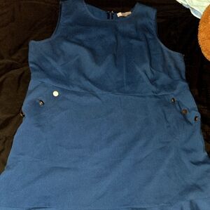 LOFT Deep Blue Sleeveless Blouse